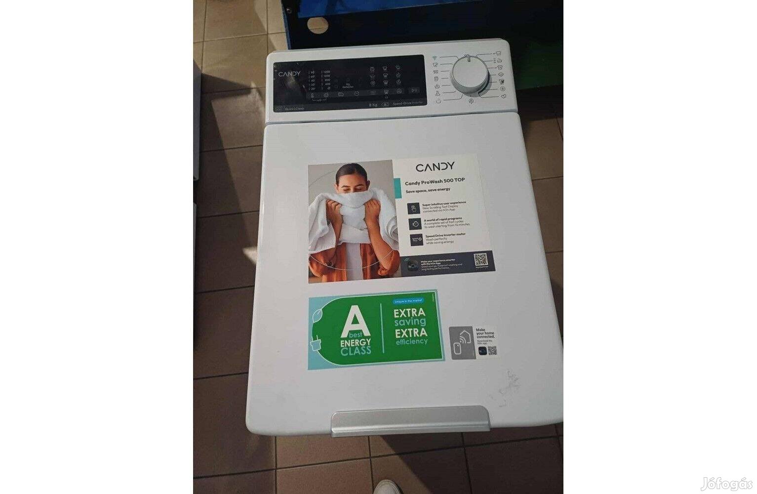 Outlet Candy TCA286TM5-S felültöltős mosógép [O282] 6 hó garival